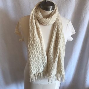 LG ivory cashmere scarf